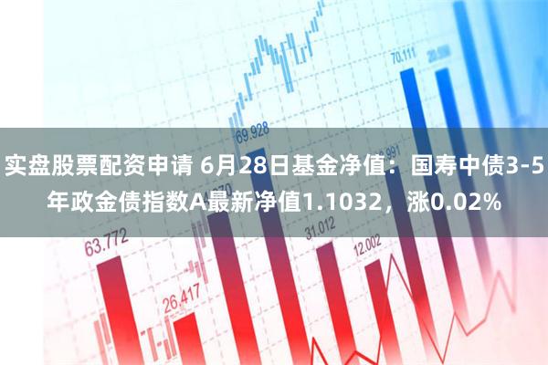 实盘股票配资申请 6月28日基金净值：国寿中债3-5年政金债指数A最新净值1.1032，涨0.02%