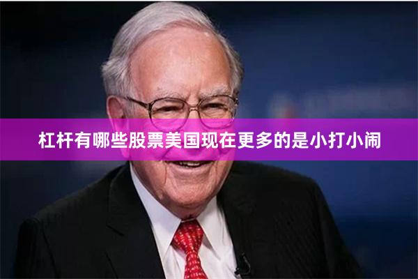 杠杆有哪些股票美国现在更多的是小打小闹