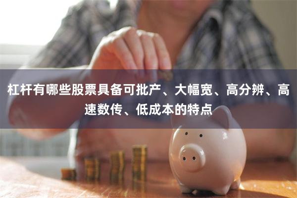 杠杆有哪些股票具备可批产、大幅宽、高分辨、高速数传、低成本的特点