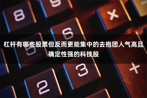 杠杆有哪些股票但反而更能集中的去抱团人气高且确定性强的科技股